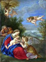 欧洲12-19世纪油画一_ALBANI, Francesco - Rest on the Flight into Egypt